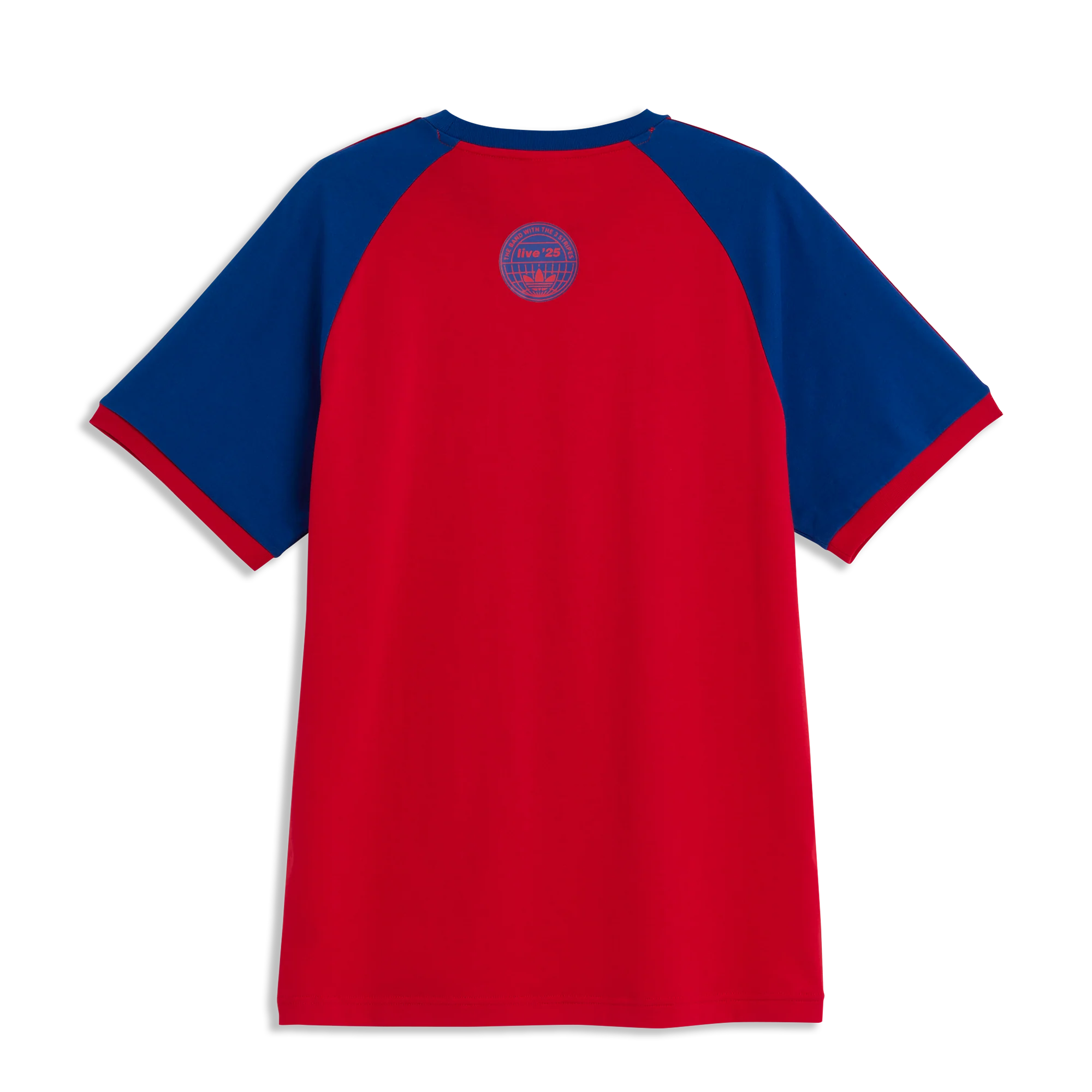 Live '25 adidas 3 Stripes T-Shirt Clear Scarlet/Royal - Image 2