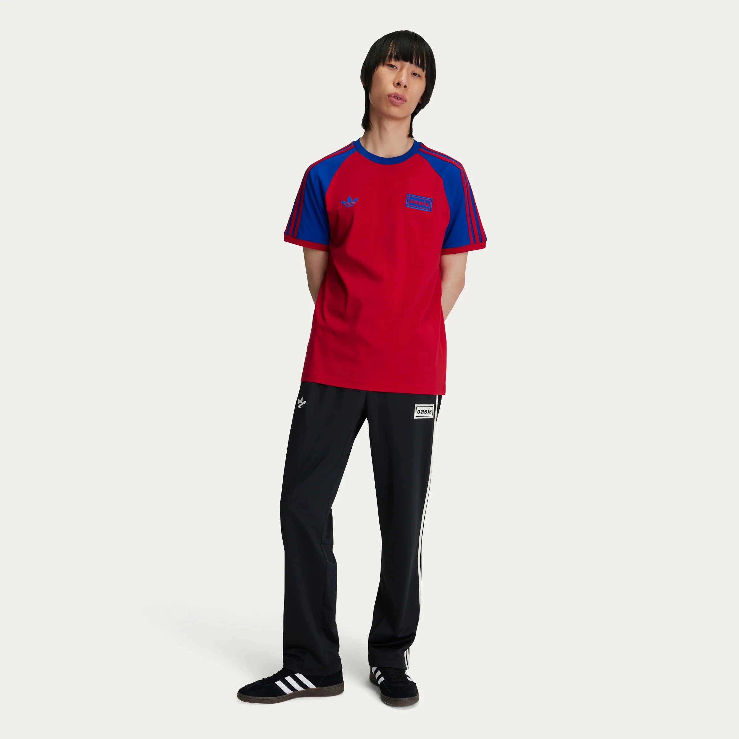 Live '25 adidas 3 Stripes T-Shirt Clear Scarlet/Royal - Image 4