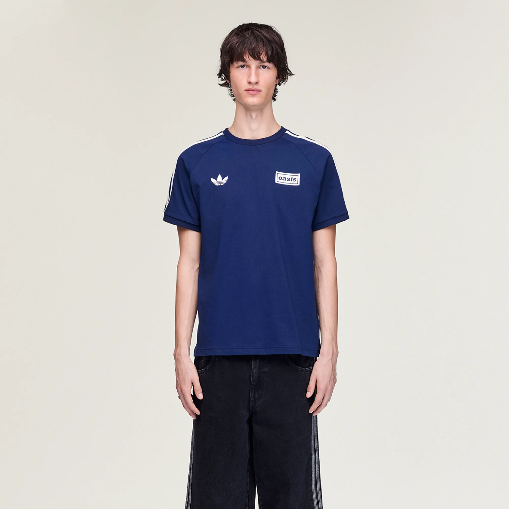Live '25 adidas 3 Stripes T-Shirt Night Indigo/Cream White - Image 4