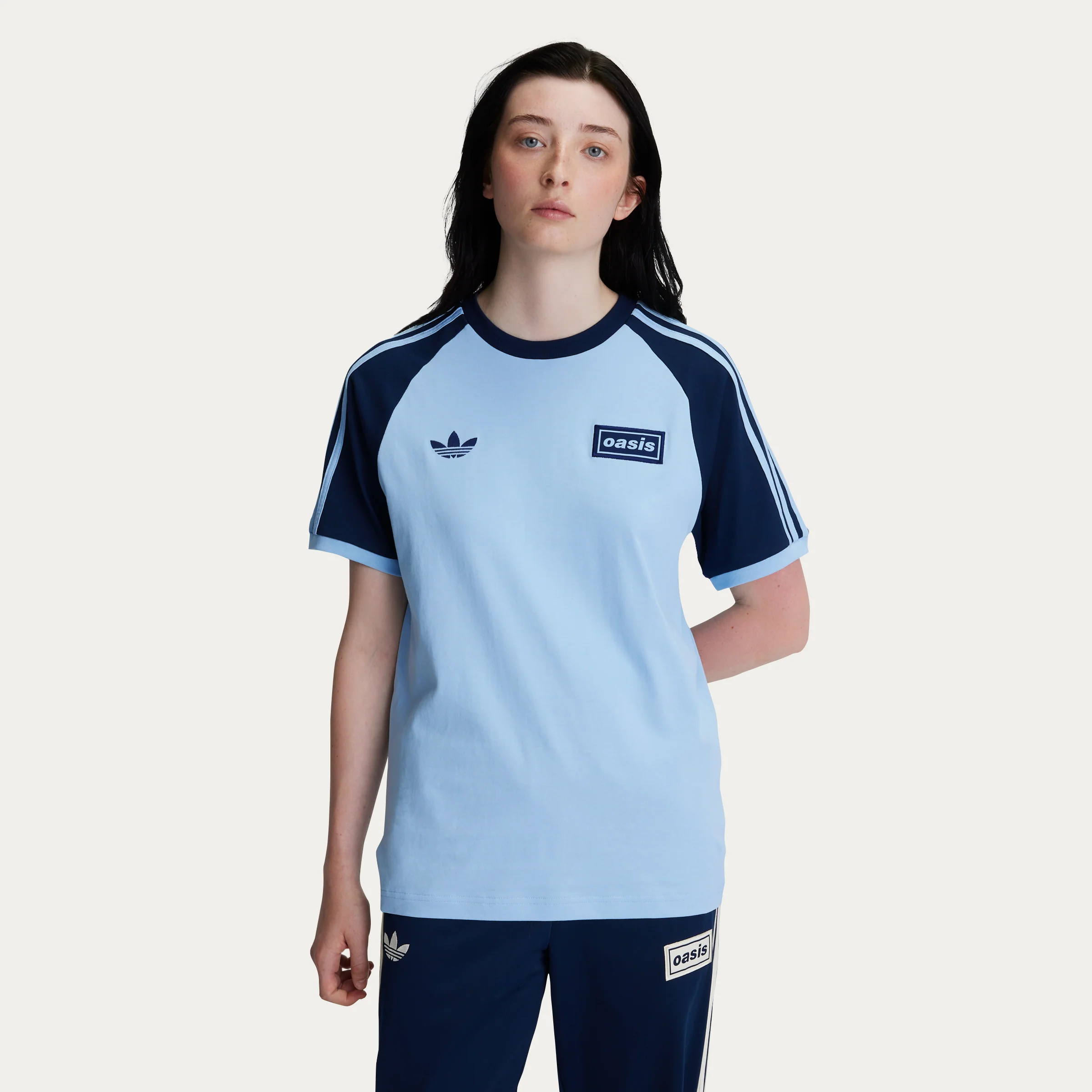 Live '25 adidas 3 Stripes T-Shirt Sky/Indigo - Image 3