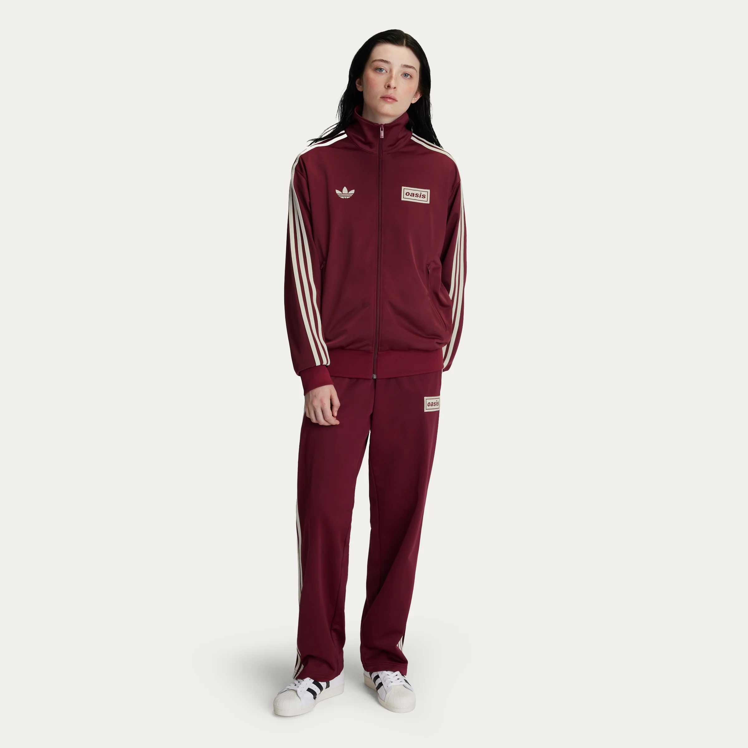 Live '25 adidas Firebird Track Pants Maroon - Image 4