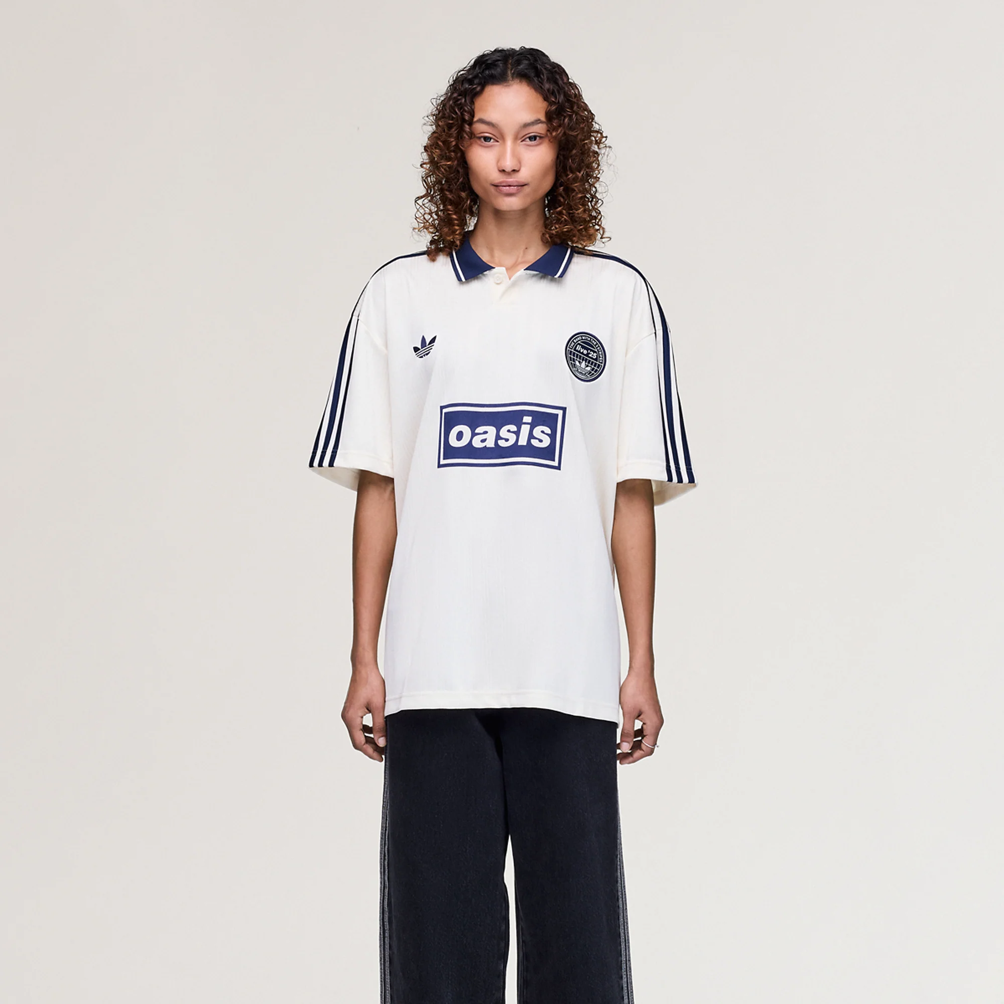 Live '25 adidas Football Shirt Cream White/Night Indigo - Image 3