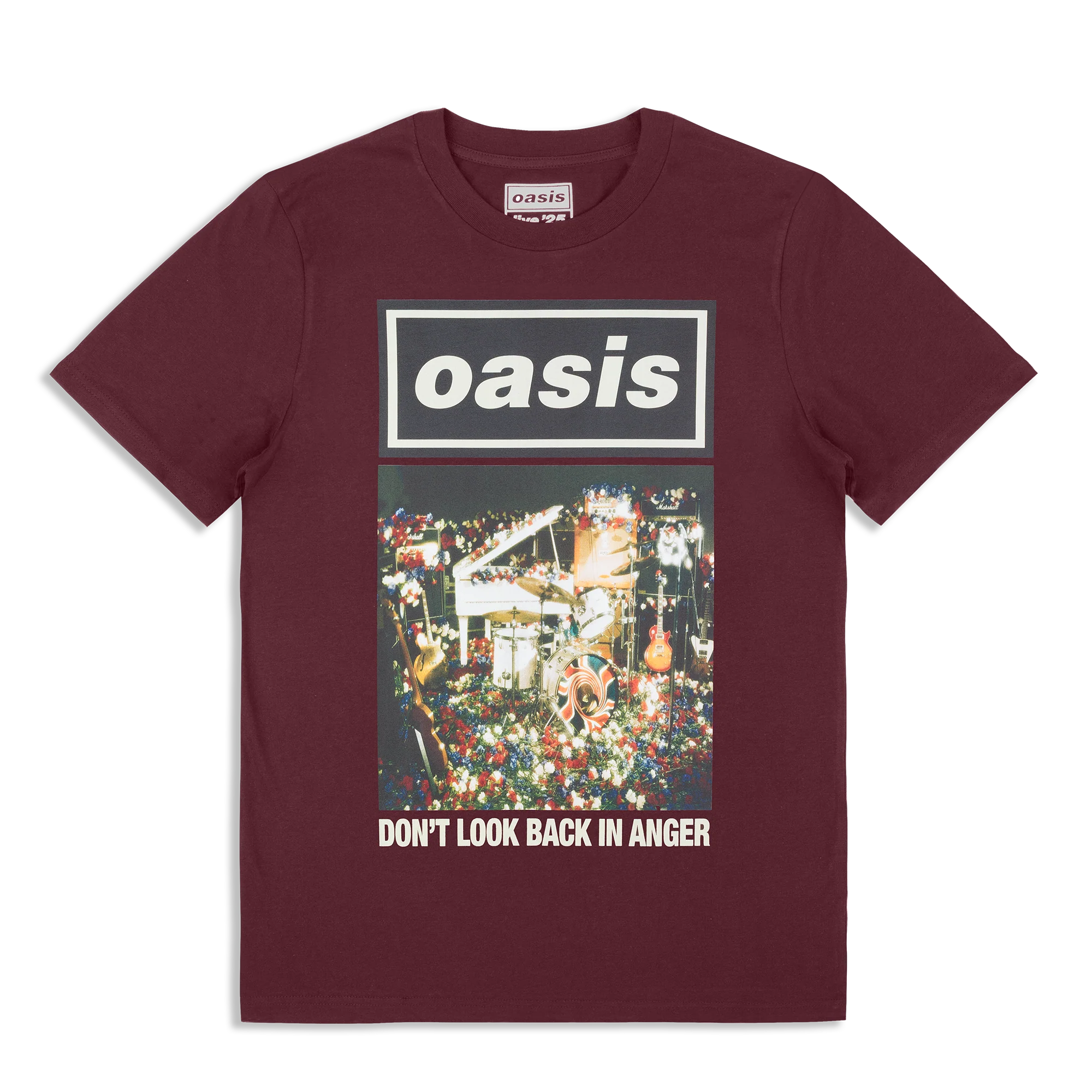 Live '25 Don't Look Back In Anger Cover T-Shirt Purple