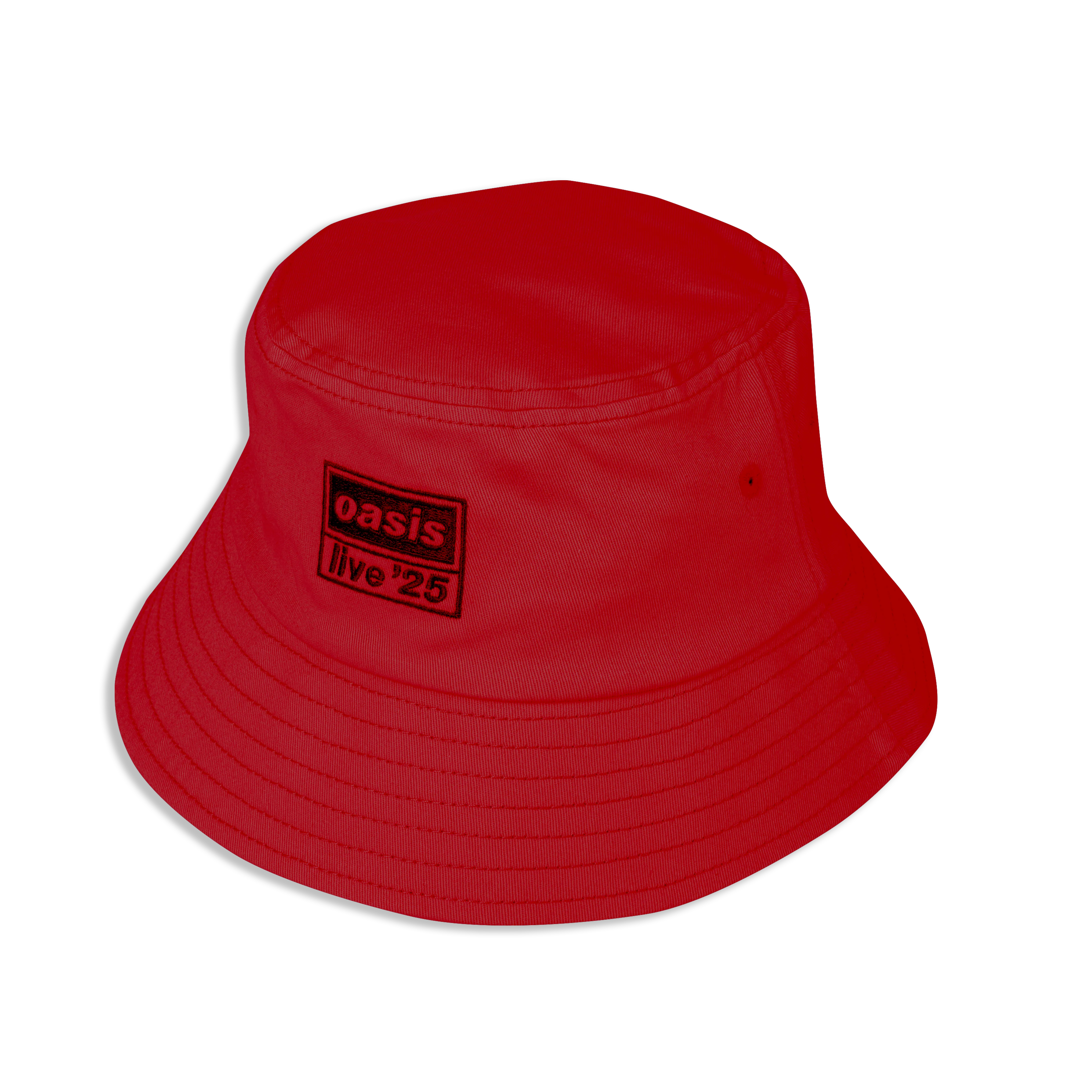 Live '25 Embroidered Logo Bucket Hat Red