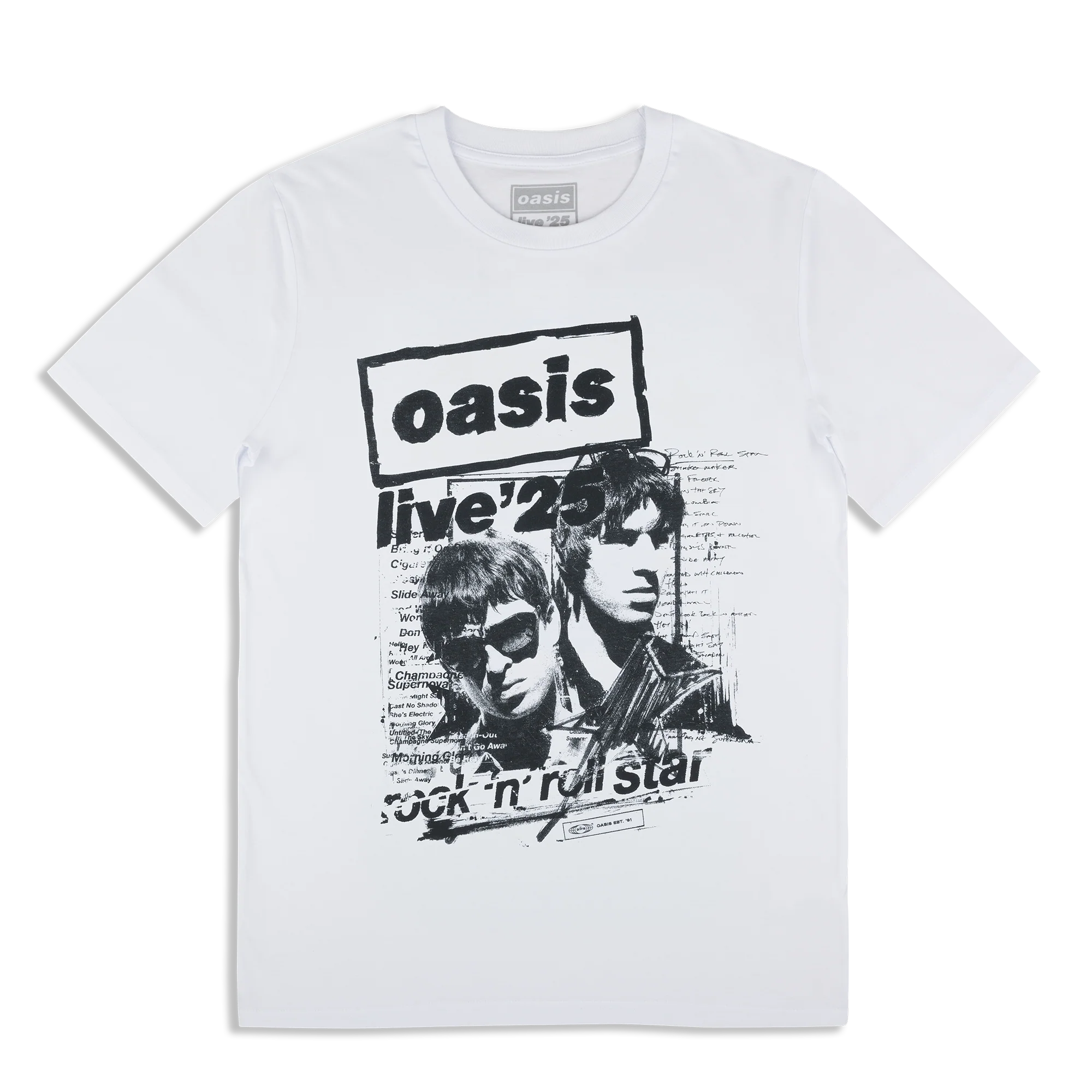 Live '25 Rock N Roll Star T-Shirt White