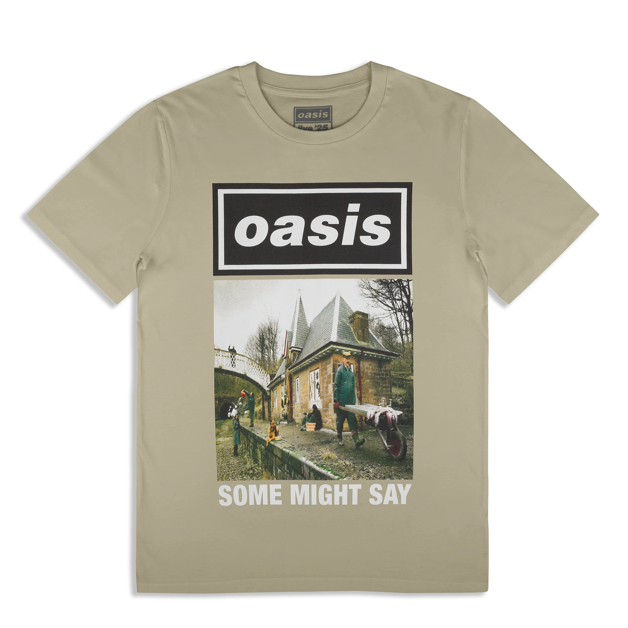 Live '25 Some Might Say Cover T-Shirt Stone