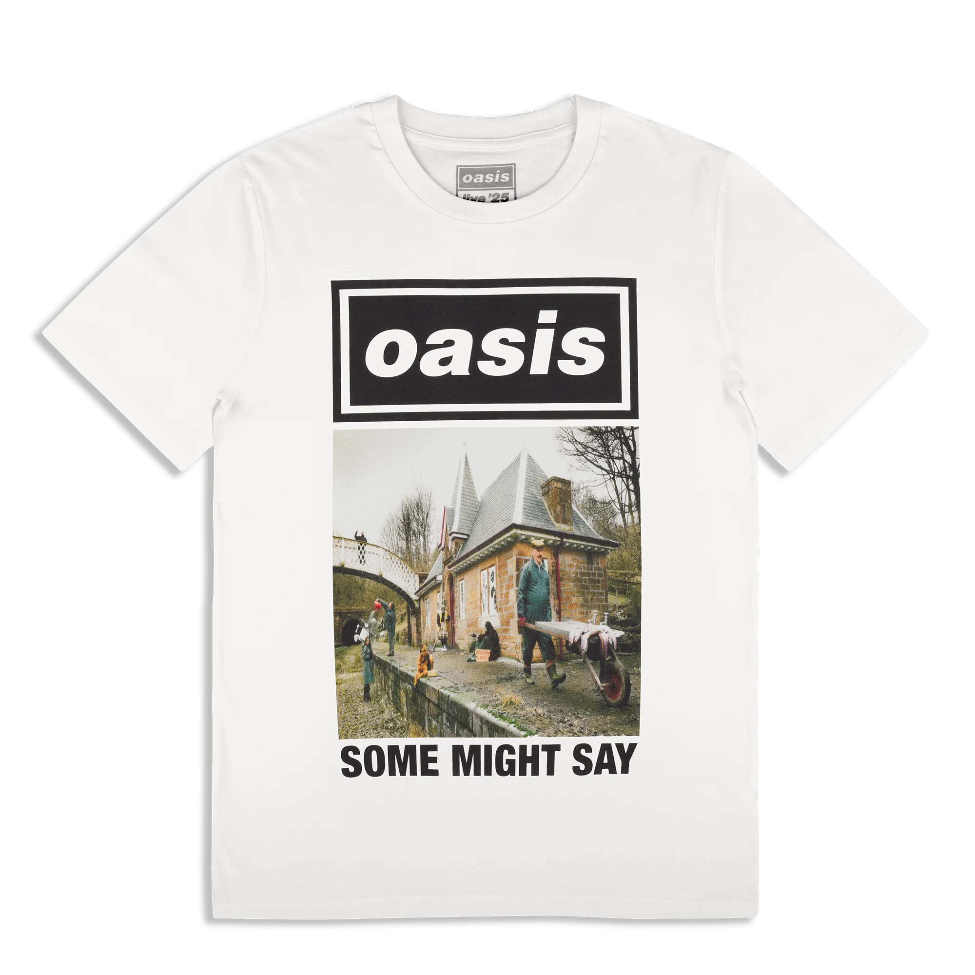 Live '25 Some Might Say Cover T-Shirt White