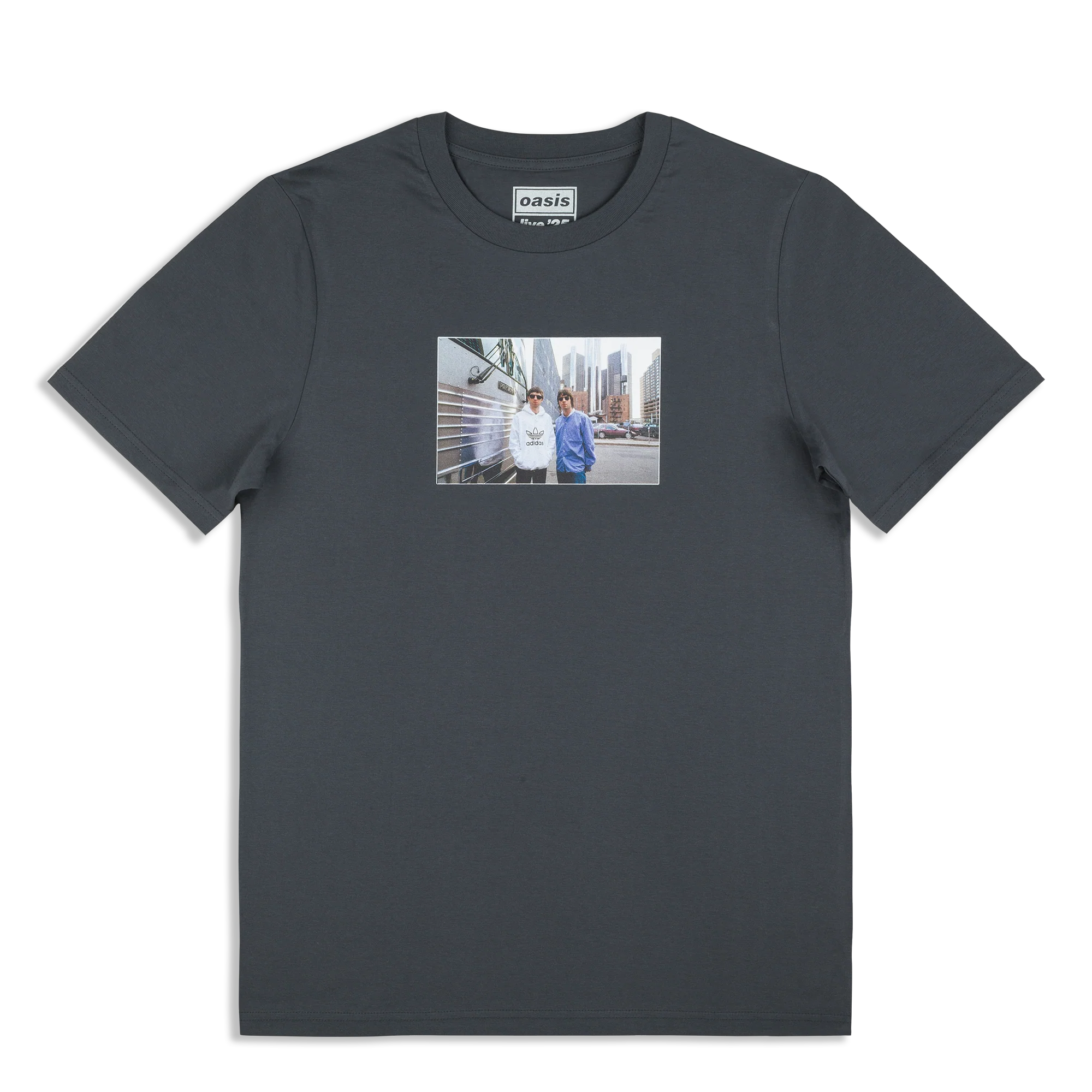 Live '25 Detroit Bus Photo T-Shirt Faded Black
