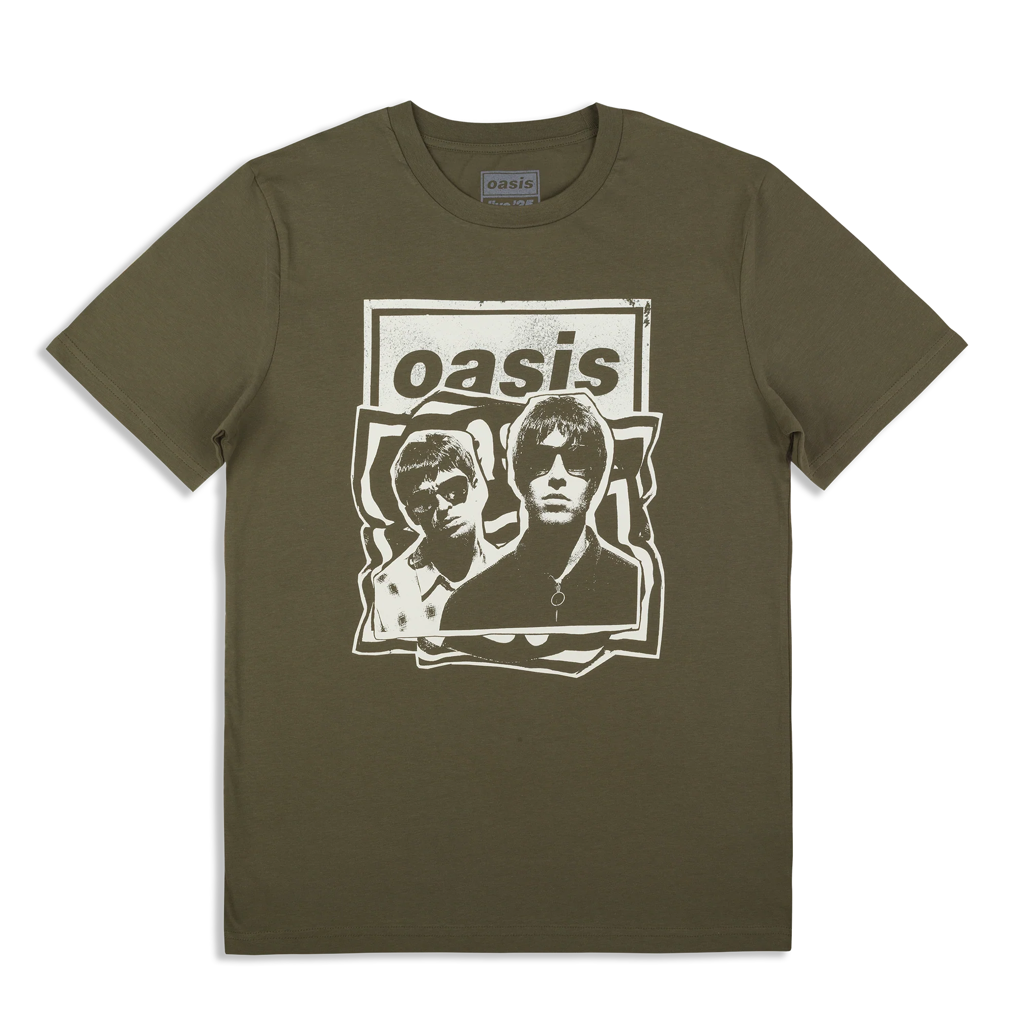 Paper Cut Out Photo T-Shirt Khaki